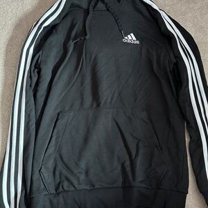Adidas 3-Stripe Black Hoodie